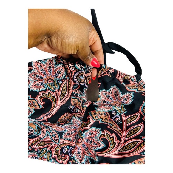 Time and Tru Women's Plus High Neck Keyhole Bikini Top Swimwear Size 3X - Picture 2 of 5